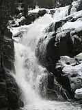 Kamieńczyk Falls in winter
