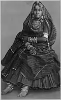 Woman dressed in gagra choli