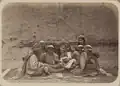 Tajik women, one daf