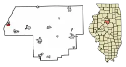 Location of Bay View Gardens in Woodford County, Illinois.