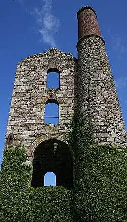 Woolf's Engine House at Condurrow. More information on this building can be found at the Trevithick Society.