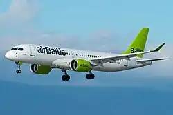 The A220-300 is the larger variant with a 3.7&nbsp;m (12&nbsp;ft) longer fuselage than A220-100.
