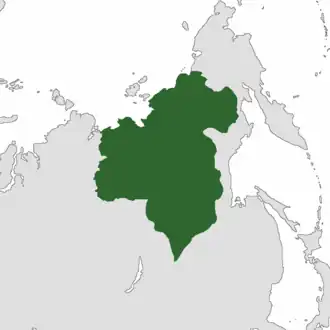 Area controlled by Yakutia during the 1918 Yakut Revolt
