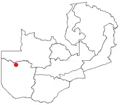 Location of Lukulu in Zambia