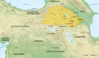 Zakarid territories in the early 13th century[1][2]