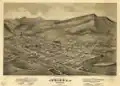 Helena, Montana, 1875, with synopsis description and background as well as list of landmarks; drawn by E.S. Glover, C. (Charles) K. Wells publishing, A.L. Bancroft Lithographers, Published by Jordan Bros