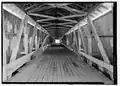 View looking Southeast of interior of bridge.