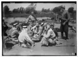 Local villagers at the springs in 1920