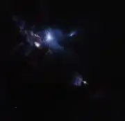 A broader view of the Taurus Molecular Cloud region. HL Tauri is shrouded in the bright blue region at upper center-left.