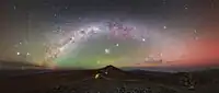 Airglow over Paranal Observatory.