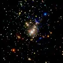 Cluster of newly formed stars in Orion Nebula.