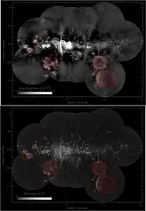 A mosaic MeerKAT image of the Galactic Center at 20&nbsp;cm with a 4 resolution.