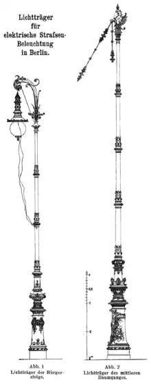 Schupmann's drawing of the candelabra, now named after him.